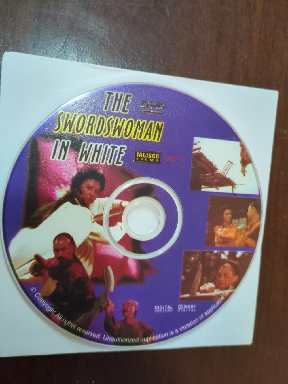 The swordswoman in white DVD disc only